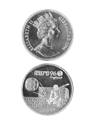 Moneta Gibilterra Europei di calcio