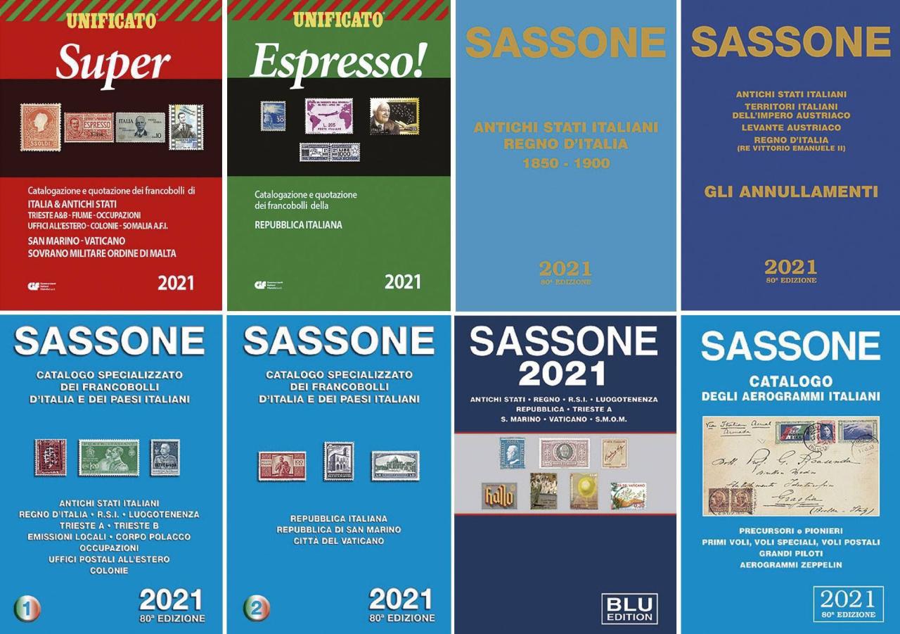 Per francobolli area italiana BLU Catalogo filatelico Sassone 2023 Blu Edition 